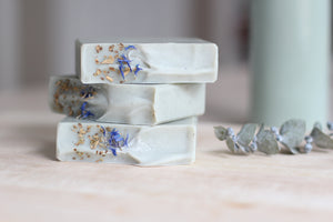 Nat Botanicals Eucalyptus Mint Natural Soap with Cambrian Blue Clay | Palm-Oil Free and Vegan Soap.