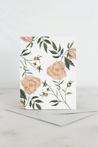 Watercolor Wild Rose Card
